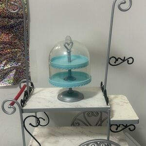 AMERICAN GIRL La Petite Patisserie Graces Pastry Bistro Cart 2015 Silver RETIRED